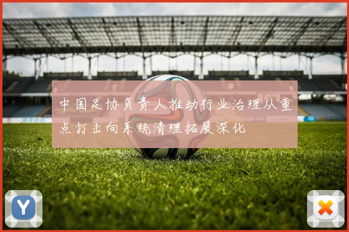 中国足协负责人推动行业治理从重点打击向系统清理拓展深化